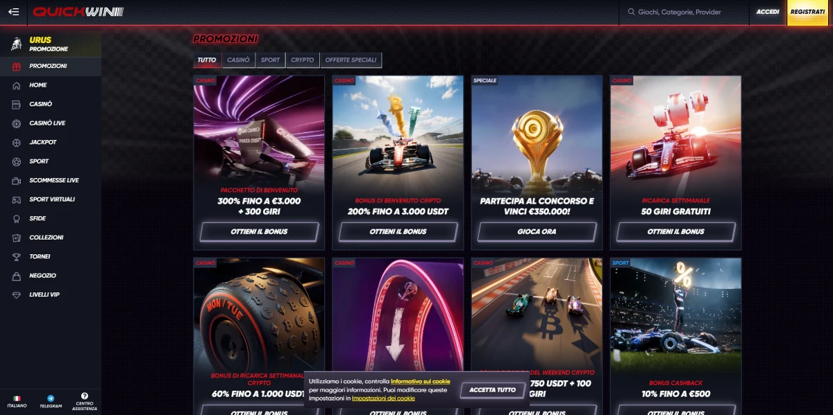 Quickwin Casino Bonus